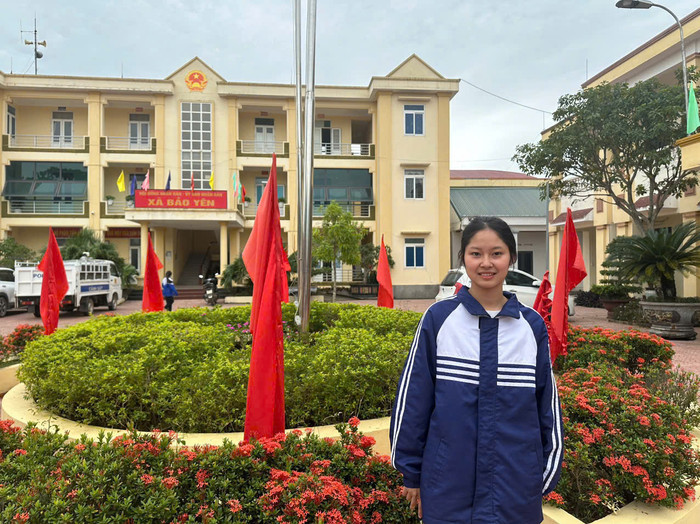 Em Lương Thị Huyền Linh, học sinh lớp 10, Trường Trung học phổ thông Thanh Thủy (huyện Thanh Thủy, tỉnh Phú Thọ). Ảnh: Diệp Anh GDVN_nu-sinh-2.jpg