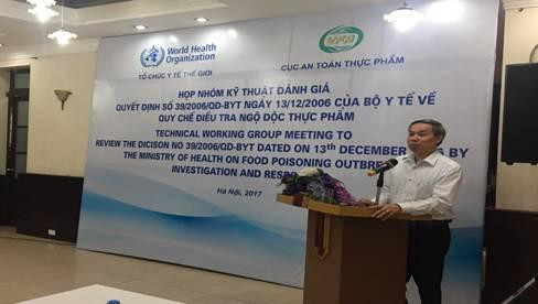 Cục An toàn thực phẩm đã tổ chức cuộc họp nhóm kỹ thuật để xem xét, đánh giá việc triển khai Quyết định số 39/2006/QĐ-BYT ngày 13/12/2006 của Bộ trưởng Bộ Y tế về quy chế điều tra ngộ độc thực phẩm.