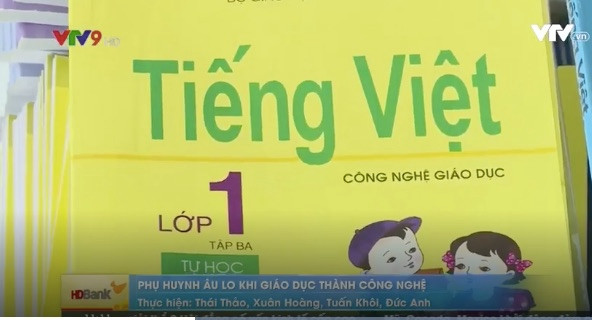 Sách Tiếng Việt 1 Công nghệ giáo dục đang gây ra nhiều tranh luận trong dư luận xã hội. (Ảnh cắt từ clip trên vtv.vn) Sách Tiếng Việt 1 Công nghệ giáo dục đang gây ra nhiều tranh luận trong dư luận xã hội. (Ảnh cắt từ clip trên vtv.vn)