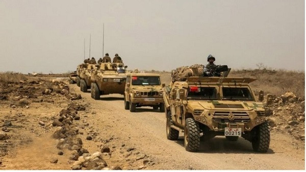 Binh sĩ Trung Quốc trong một cuộc tập trận hồi tuần trước tại căn cứ ở Djibouti (Ảnh: AP) Binh sĩ Trung Quốc trong một cuộc tập trận hồi tuần trước tại căn cứ ở Djibouti (Ảnh: AP)