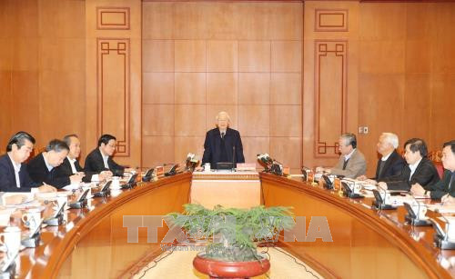 Tổng Bí thư Nguyễn Phú Trọng, Trưởng Ban Chỉ đạo Trung ương về phòng, chống tham nhũng chủ trì cuộc họp. Ảnh: Trí Dũng/TTXVN Tổng Bí thư Nguyễn Phú Trọng, Trưởng Ban Chỉ đạo Trung ương về phòng, chống tham nhũng chủ trì cuộc họp. Ảnh: Trí Dũng/TTXVN