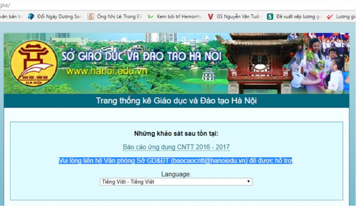 Ảnh chụp màn hình trang web Sở Giáo dục & Đào tạo Hà Nội. Ảnh chụp màn hình trang web Sở Giáo dục & Đào tạo Hà Nội.