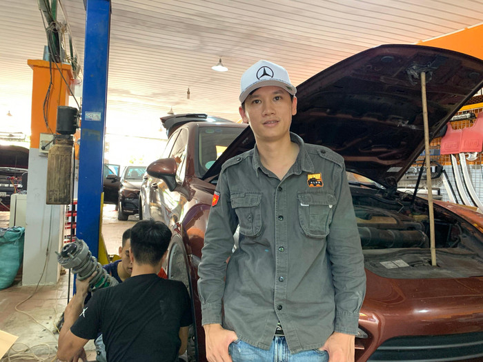 Anh Hoàng Trọng Kiên, Giám đốc Gara sửa chữa và độ xe ô tô Việt Thái. Ảnh: Nhân vật cung cấp Anh Hoàng Trọng Kiên, Giám đốc Gara sửa chữa và độ xe ô tô Việt Thái. Ảnh: Nhân vật cung cấp