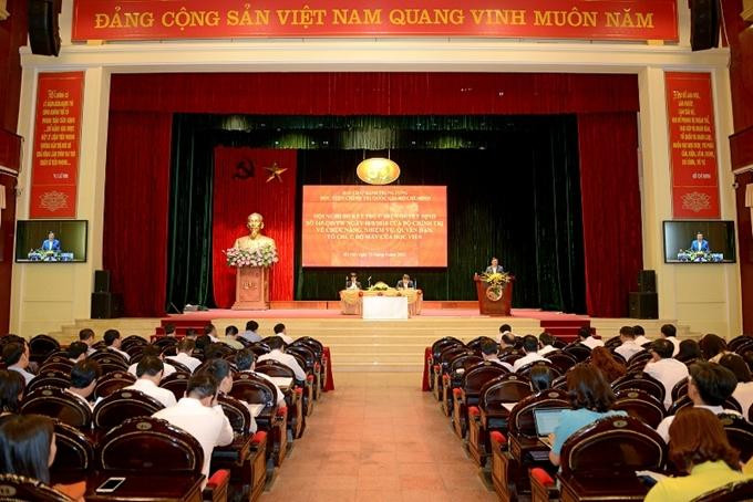 Quang cảnh hội nghị tại Học viện Trung tâm Quang cảnh hội nghị tại Học viện Trung tâm