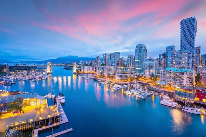 Vẻ đẹp cảng Vancouver lúc hoàng hôn Vẻ đẹp cảng Vancouver lúc hoàng hôn