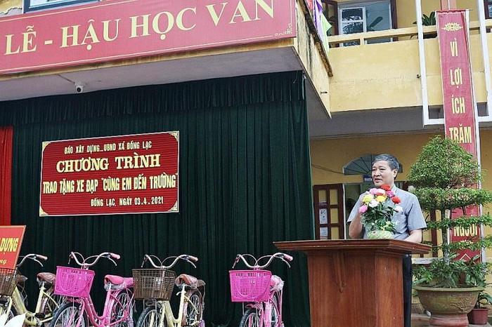 Ông Nguyễn Anh Dũng - Tổng biên tập Báo Xây dựng phát biểu tại chương trình.