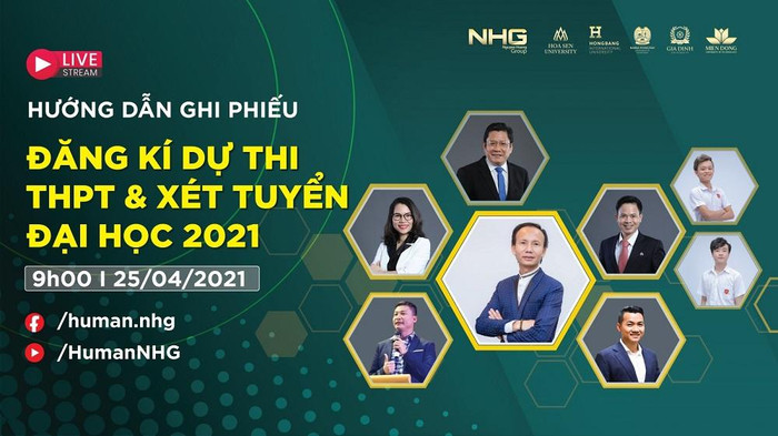 Chương trình tư vấn trực tuyến hướng dẫn ghi phiếu đăng ký dự thi Trung học phổ thông và xét tuyển đại học 2021 giúp thí sinh tự tin làm hồ sơ.