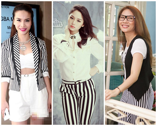 Mỹ nhân Việt ''đua nhau'' diện sọc kẻ. Mỹ nhân Việt ''đua nhau'' diện sọc kẻ.