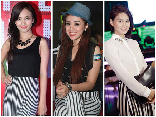 Ái Phương cá tính với sọc kẻ, Lan Trinh cũng chạy theo trào lưu Ái Phương cá tính với sọc kẻ, Lan Trinh cũng chạy theo trào lưu