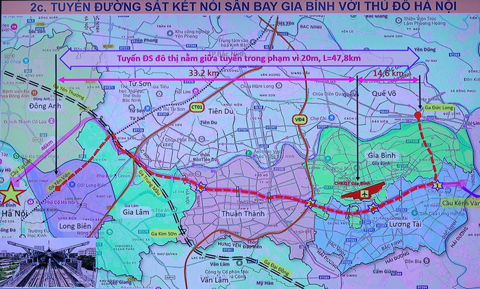 Mô hình tuyến đường kết nối giữa sân bay Gia Bình với trung tâm Hà Nội. Ảnh: VGP/Nhật Bắc Mô hình tuyến đường kết nối giữa sân bay Gia Bình với trung tâm Hà Nội. Ảnh: VGP/Nhật Bắc