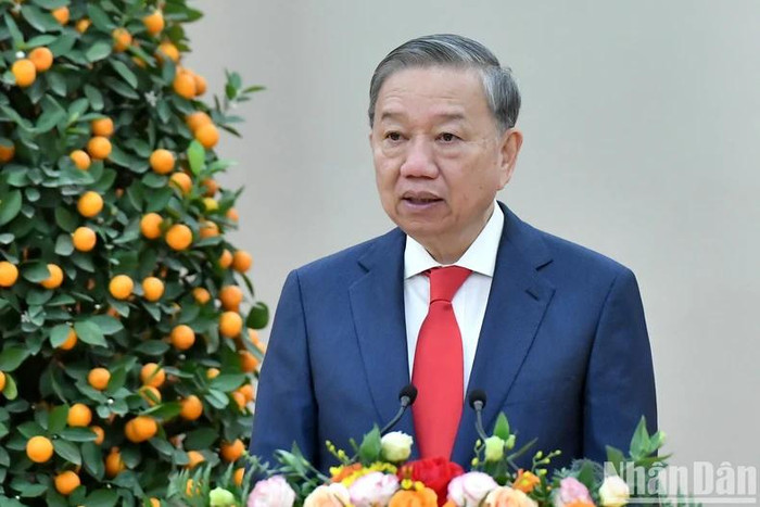 Tổng Bí thư Tô Lâm phát biểu giao nhiệm vụ cho các đơn vị và cá nhân tại hội nghị. (Ảnh: Đăng Khoa) Tổng Bí thư Tô Lâm phát biểu giao nhiệm vụ cho các đơn vị và cá nhân tại hội nghị. (Ảnh: Đăng Khoa)