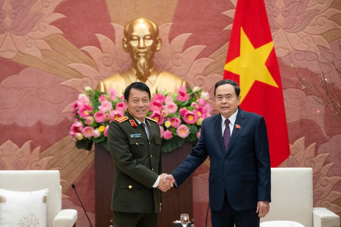 Chủ tịch Quốc hội Trần Thanh Mẫn và Bộ trưởng Công an Lương Tam Quang. (Ảnh: Duy Linh) Chủ tịch Quốc hội Trần Thanh Mẫn và Bộ trưởng Công an Lương Tam Quang. (Ảnh: Duy Linh)