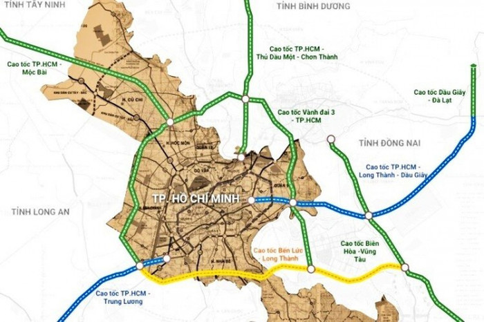Hướng tuyến một số dự án cao tốc tại Đông Nam Bộ, trong đó có dự án Thành phố Hồ Chí Minh - Thủ Dầu Một - Chơn Thành – Gia Nghĩa. Đồ họa: Báo Giao thông