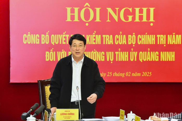 Chủ tịch nước Lương Cường phát biểu kết luận hội nghị.