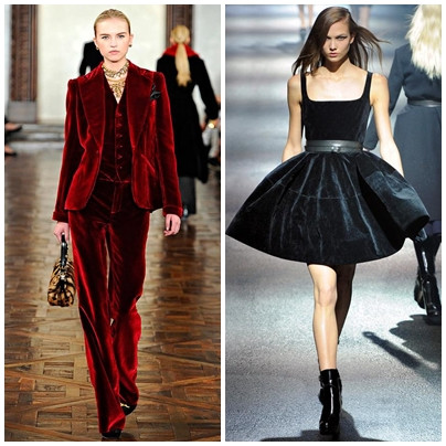 .. và sàn diễn thời trang quốc tế 'bùng nổ' với chất liệu nhung.