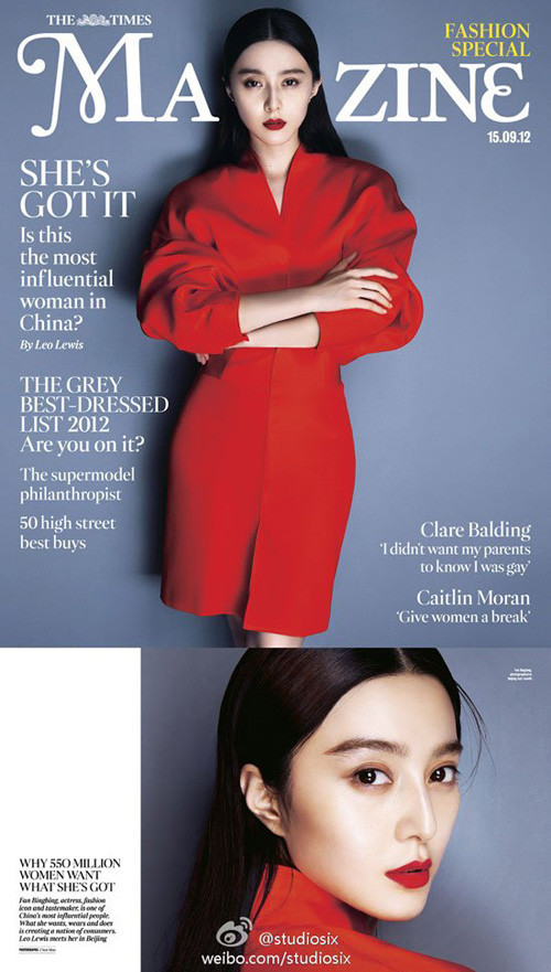 Nổi bật với sắc đỏ trên bìa của The Times Magazine Nổi bật với sắc đỏ trên bìa của The Times Magazine