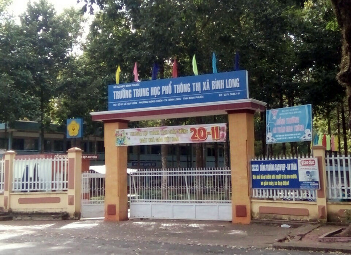 Trường Trung học phổ thông Bình Long. (Ảnh: Đan Quỳnh) Trường Trung học phổ thông Bình Long. (Ảnh: Đan Quỳnh)