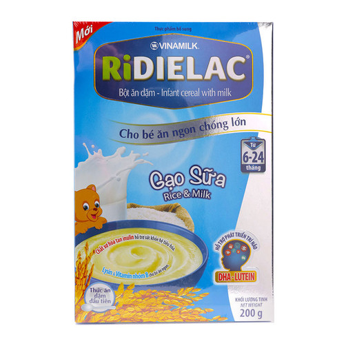 Bột ăn dặm Ridielac Alpha Sữa – Ngũ Cốc Bột ăn dặm Ridielac Alpha Sữa – Ngũ Cốc
