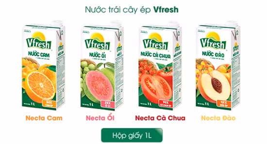 Nước ép trái cây của Vinamilk giữ nguyên hương vị tự nhiên