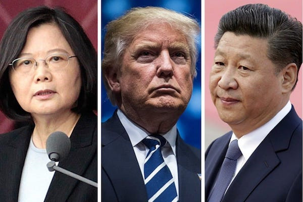 Lãnh đạo Đài Loan Thái Anh Văn, Tổng thống Mỹ Donald Trump và Chủ tịch Trung Quốc Tập Cận Bình (Ảnh: Reuters) Lãnh đạo Đài Loan Thái Anh Văn, Tổng thống Mỹ Donald Trump và Chủ tịch Trung Quốc Tập Cận Bình (Ảnh: Reuters)