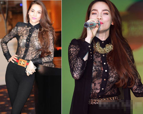 Hồ Ngọc Hà cũng không tránh khỏi sự cố với chiếc váy ren hớ hênh như thế này. Hồ Ngọc Hà cũng không tránh khỏi sự cố với chiếc váy ren hớ hênh như thế này.