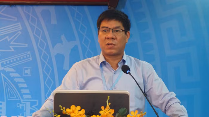 Cục trưởng Cục Quản lý chất lượng Huỳnh Văn Chương phát biểu tại hội nghị (ảnh: V.D)