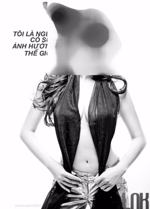 Bức ảnh chế của Lý Nhã Kỳ trên mạng.