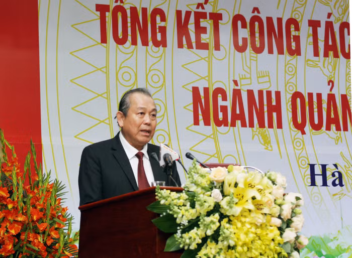 Phó Thủ tướng Thường trực Chính phủ Trương Hòa Bình phát biểu chỉ đạo tại Hội nghị. Ảnh: VGP