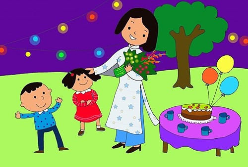 Giáo viên có nên mời học sinh, đến nhà chơi Tết? Ảnh minh họa trên Baonghean.vn