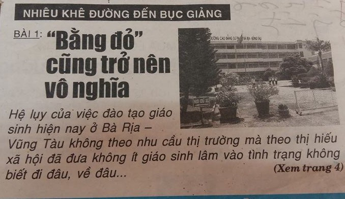 Ảnh chụp bài báo viết về thầy Phạm Đức Khương cách đây 10 năm Ảnh chụp bài báo viết về thầy Phạm Đức Khương cách đây 10 năm