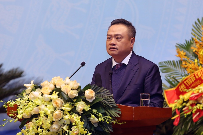 Chủ tịch Hội đồng thành viên PVN Trần Sỹ Thanh phát biểu tại hội nghị