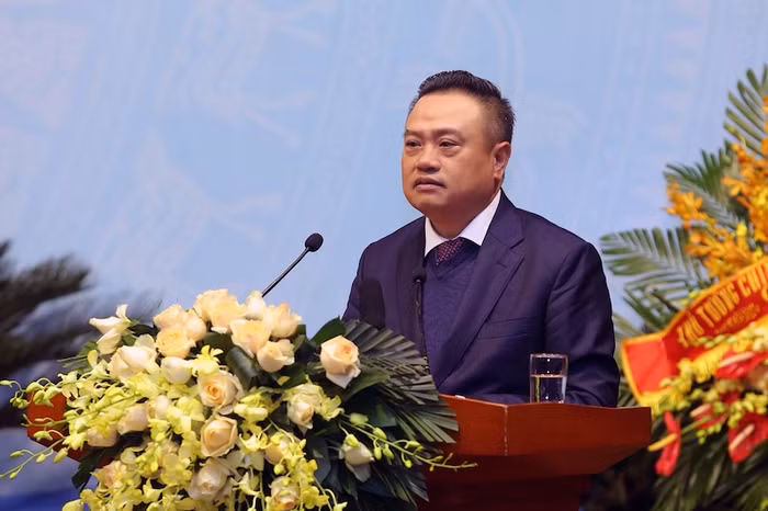 Chủ tịch Hội đồng thành viên PVN Trần Sỹ Thanh phát biểu tại hội nghị