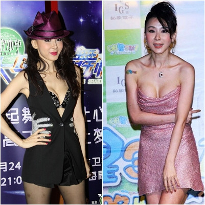 .. cùng những bộ trang phục "khoe" triệt để vòng 1