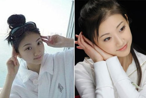 Mỹ nữ Bắc Kinh Cảnh Điềm để mặt mộc mà da vẫn sáng, mắt vẫn to.