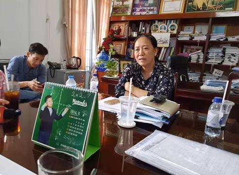 Bà Nguyễn Thị Minh Giang, Giám đốc Sở giáo dục và Đào tạo Kiên Giang tại buổi gặp (ảnh: P.L)