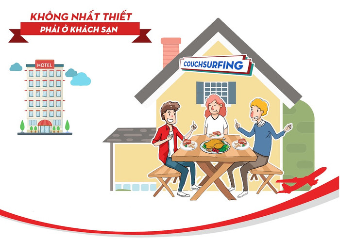 Để tiết kiệm chi phí, các tín đồ du lịch thường rỉ tai nhau hình thức ở kiểu mới như: ở nhà thành viên thuộc cộng đồng yêu thích du lịch (couchsurfing) hay ở DOM hoặc nhà người dân bản địa thay cho khách sạn truyền thống. Để tiết kiệm chi phí, các tín đồ du lịch thường rỉ tai nhau hình thức ở kiểu mới như: ở nhà thành viên thuộc cộng đồng yêu thích du lịch (couchsurfing) hay ở DOM hoặc nhà người dân bản địa thay cho khách sạn truyền thống.