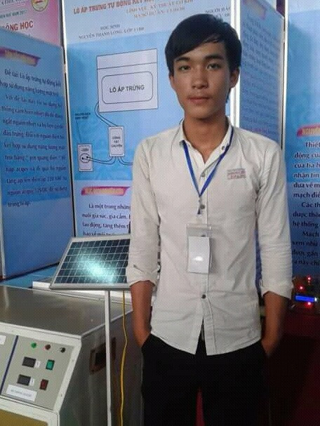 Nguyễn Thanh Long - học sinh lớp 11, Trường Trung học phổ thông Đặng Huy Trứ, thị xã Hương Trà, tỉnh Thừa Thiên Huế. ảnh: HTP.