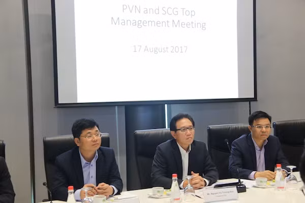 Toàn cảnh buổi làm việc giữa PVN và SCG