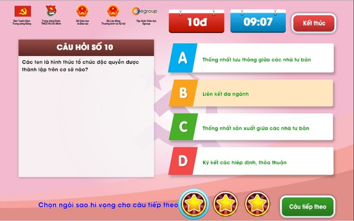 Hệ thống câu hỏi hấp dẫn ứng dụng nền tảng công nghệ là điểm sáng của cuộc thi