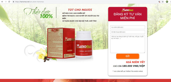 Cục An toàn thực phẩm (Bộ Y tế) đưa ra cảnh báo người tiêu dùng cần cẩn trọng với thông tin quảng cáo thực phẩm bảo vệ sức khỏe Hamomax trên website: https://hamomax.net/; https://reviewsosanh.com/hamomax-ha-mo-mau/ Cục An toàn thực phẩm (Bộ Y tế) đưa ra cảnh báo người tiêu dùng cần cẩn trọng với thông tin quảng cáo thực phẩm bảo vệ sức khỏe Hamomax trên website: https://hamomax.net/; https://reviewsosanh.com/hamomax-ha-mo-mau/