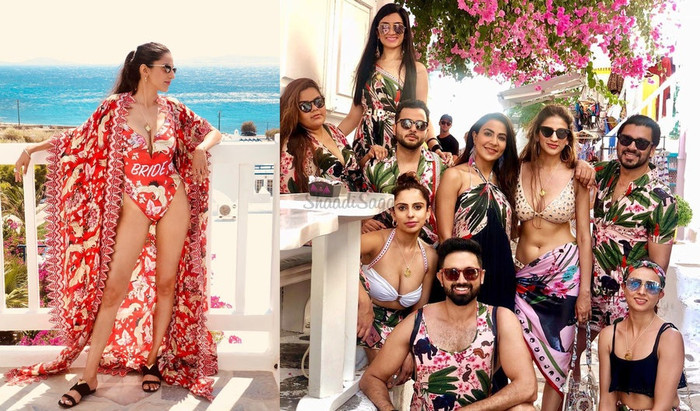 Cô dâu Kaabia trong tiệc độc thân. Nguồn Shaadisaga. Cô dâu Kaabia trong tiệc độc thân. Nguồn Shaadisaga.