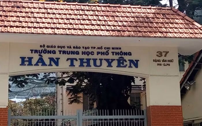 Trường trung học phổ thông Hàn Thuyên, quận Phú Nhuận, TPHCM (ảnh minh họa: H.L)