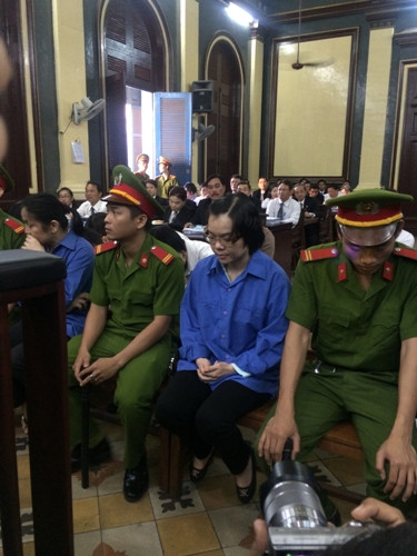 Huỳnh Thị Huyền Như tại phiên tòa phúc thẩm (ảnh: T.P)