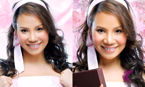 Cận cảnh vẻ đẹp tự nhiên của Hồ Quỳnh Hương trước kia với nụ cười duyên dáng.