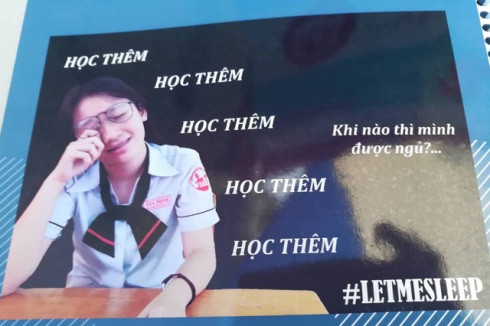 Một bức ảnh nằm trong bộ ảnh "Hãy cho em giấc ngủ" của nhóm học sinh Trường Gia Định (ảnh: CTV) Một bức ảnh nằm trong bộ ảnh "Hãy cho em giấc ngủ" của nhóm học sinh Trường Gia Định (ảnh: CTV)