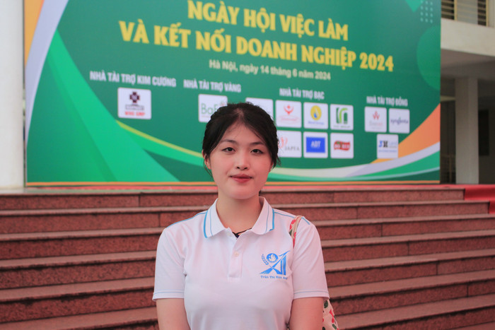 Trần Thị Kim Anh, sinh viên năm 3 Khoa Du lịch và Ngoại ngữ, Học viện Nông nghiệp Việt Nam. Ảnh: CA GDVN_Kim Anh.JPG
