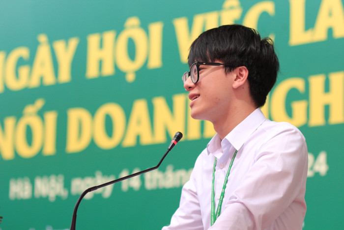 Trần Đức Minh, sinh viên Khoa Kinh tế và Phát triển nông thôn, Học viện Nông nghiệp Việt Nam. Ảnh: CA GDVN_Tran Duc Minh.JPG