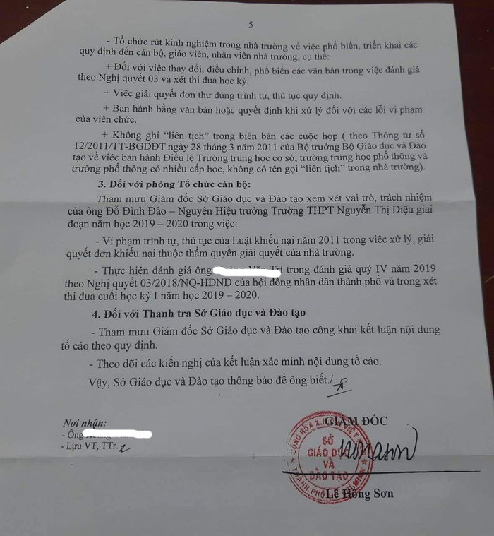 Trích thông báo 3580 của Giám đốc Sở Giáo dục và Đào tạo Thành phố Hồ Chí Minh (Ảnh: P.L) Trích thông báo 3580 của Giám đốc Sở Giáo dục và Đào tạo Thành phố Hồ Chí Minh (Ảnh: P.L)
