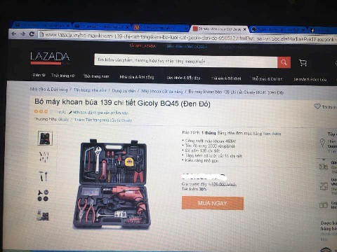 Sản phẩm mà anh Quân đặt mua mà Lazada Việt Nam đã nói rằng giá bị nhầm do nhập sai (ảnh chụp màn hình) Sản phẩm mà anh Quân đặt mua mà Lazada Việt Nam đã nói rằng giá bị nhầm do nhập sai (ảnh chụp màn hình)