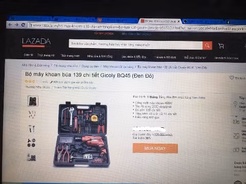 Sản phẩm mà anh Quân đặt mua mà Lazada Việt Nam đã nói rằng giá bị nhầm do nhập sai (ảnh chụp màn hình)